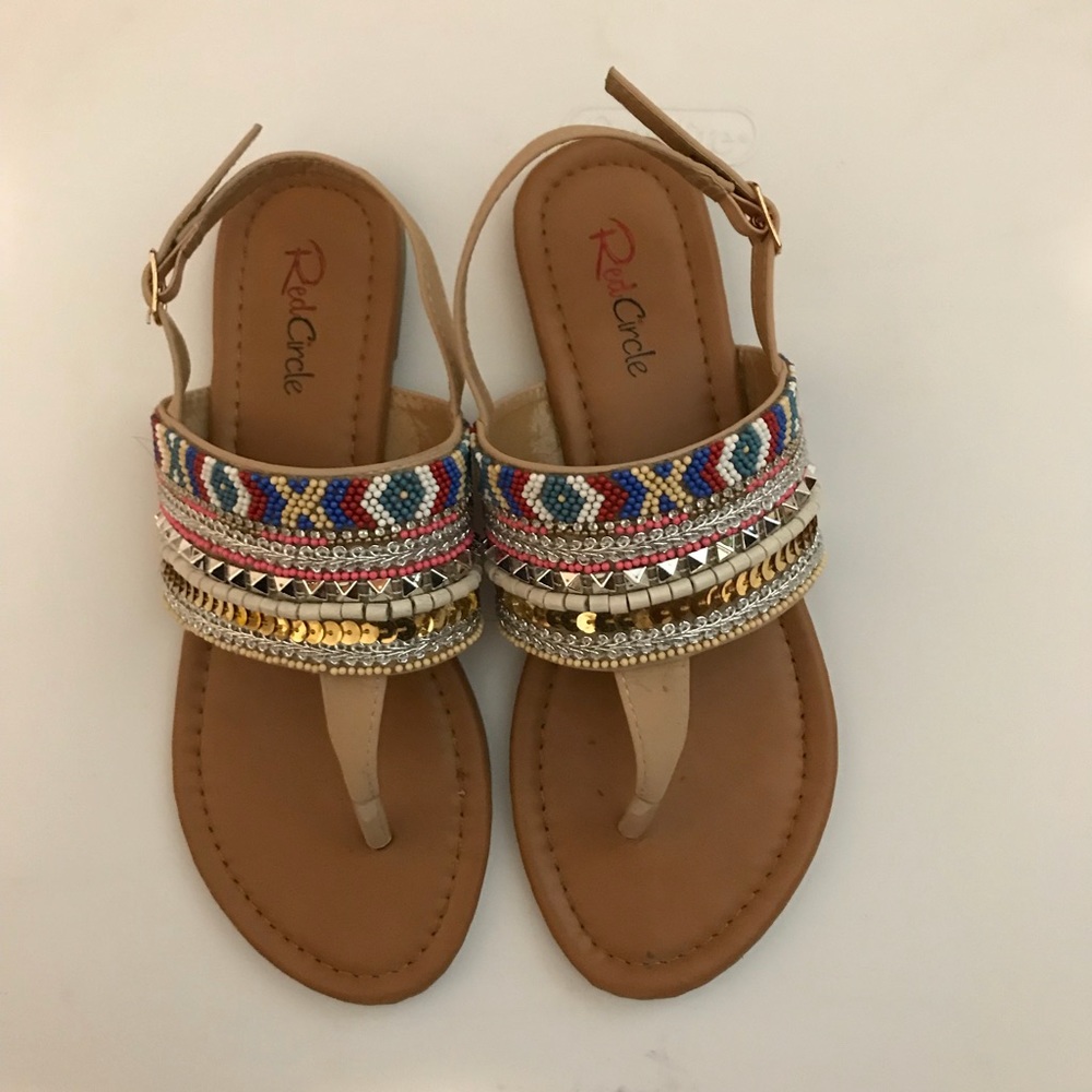 Red Circle Sandals